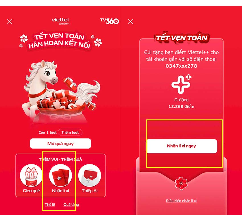 Khuyến mãi Viettel tặng điểm Viettel++ Tết 2026