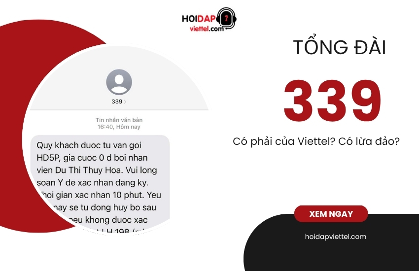 Tổng đài 339 Viettel là gì?